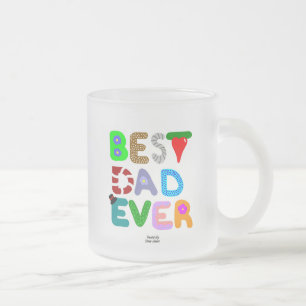 Best Dad Ever Small Frosted Glass Mug