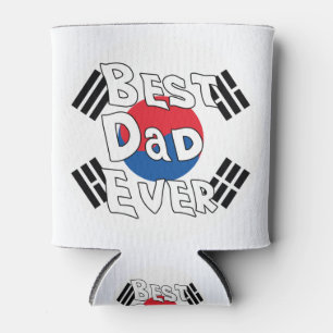 Best Dad Ever South Korea Flag Can Cooler