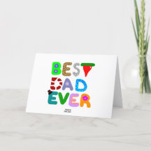 Best Dad Ever Standard Horizontal Greeting Card