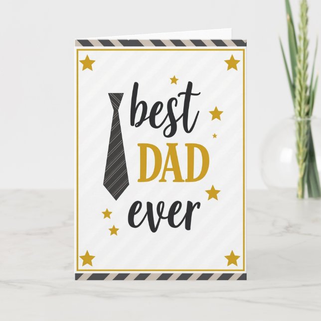 Best Dad Ever Stars Card (Front)