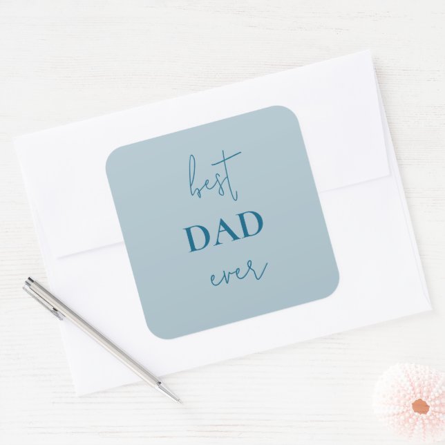  Best Dad Ever Sticker |  Father's Day Gift (Envelope)
