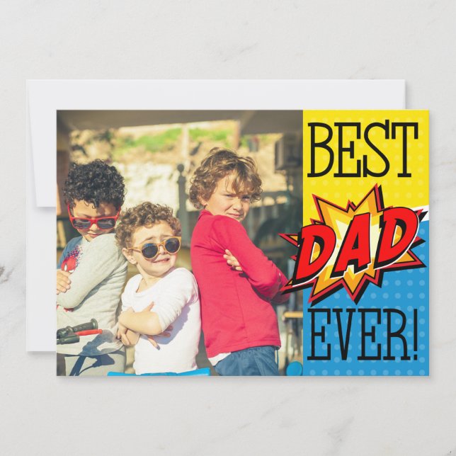 Best Dad Ever Superhero Custom Photo (Front)