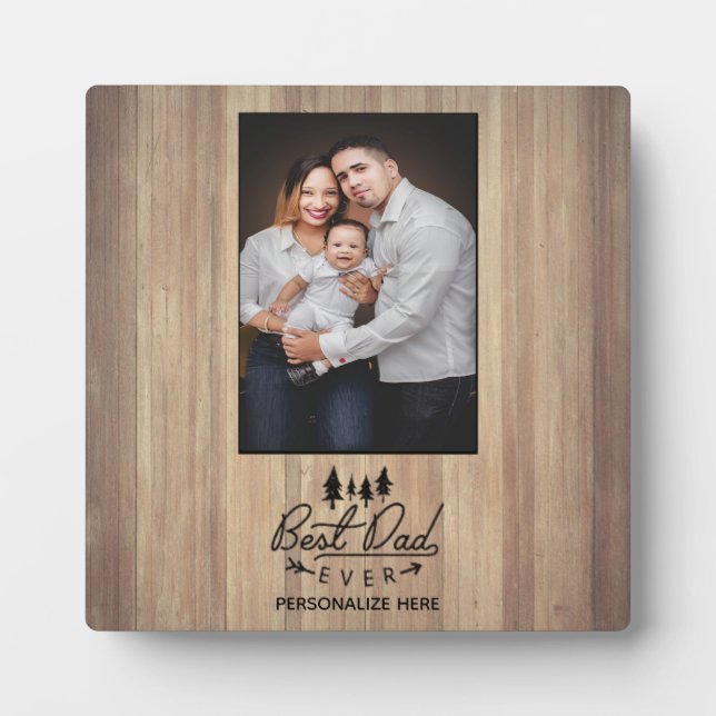 Best Dad Ever Tabletop Plaque with Easel (Front)