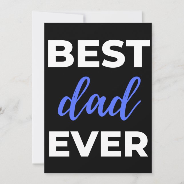 Best Dad Ever Thank You Card (Front)