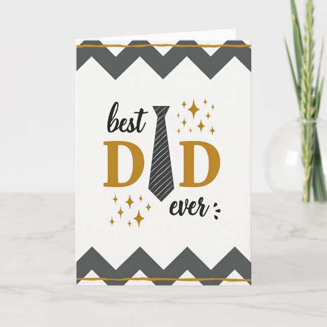 Best Dad Ever Tie Art Card (Front)