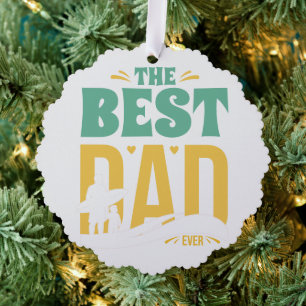 Best Dad Ever Tree Decoration Card