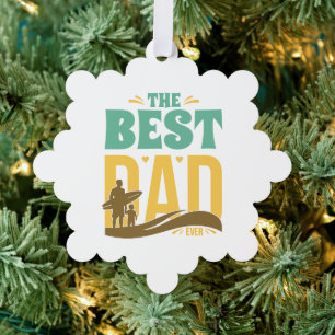 Best Dad Ever Tree Decoration Card