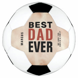 Best Dad Ever Trendy Watercolor Father`s Day Football