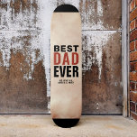 Best Dad Ever Trendy Watercolor Father`s Day Skateboard<br><div class="desc">Best Dad Ever Trendy Watercolor Father`s Day Skateboard. Blush orange watercolor background with the best dad ever text is in trendy typography. Customise the text.</div>