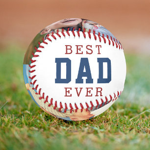 BEST DAD EVER Two Photos Happy Fathers Day Baseball