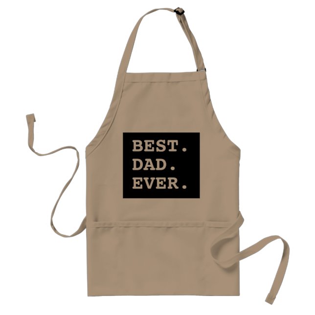 Best Dad Ever Typography BBQ Apron (Front)