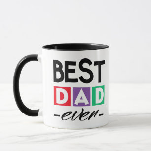 Best Dad Ever Typography Coffee Mug