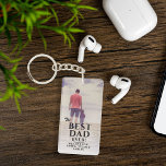 Best Dad Ever Typography Father`s Day Full Photo Key Ring<br><div class="desc">Best Dad Ever Typography Father`s Day Full Photo keychain. The design has modern typography in black colours. Personalise with your names and add your photo. Great gift for a dad or a grandpa for Father`s Day,  birthday or Christmas.</div>