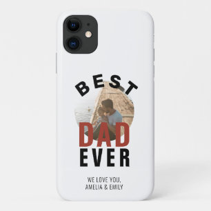 Best Dad Ever Typography Father`s Day Photo  iPhone 11 Case