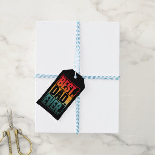BEST DAD EVER TYPOGRAPHY   GIFT TAGS