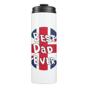 Best Dad Ever UK Flag Thermal Tumbler