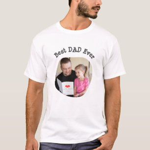 Best DAD Ever upload your square family photo T-Shirt