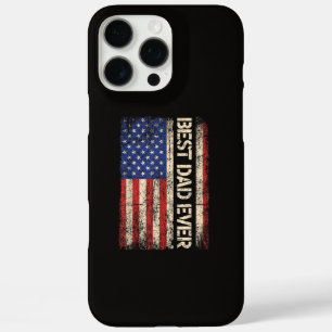 Best Dad Ever US American Flag Gifts for Father's iPhone 16 Pro Max Case