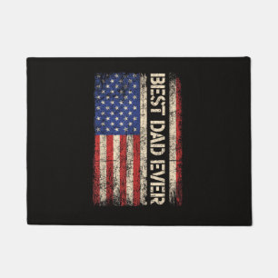 Best Dad Ever US American Flag Gifts for Father's Doormat