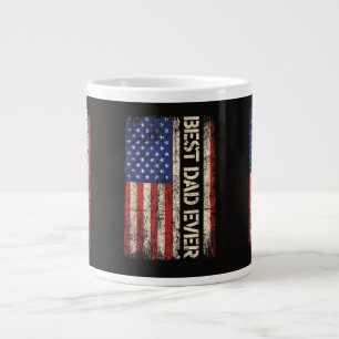 Best Dad Ever US American Flag Gifts for Father's Large Coffee Mug