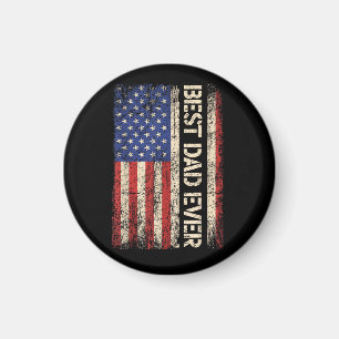 Best Dad Ever US American Flag Gifts for Father's  Magnet