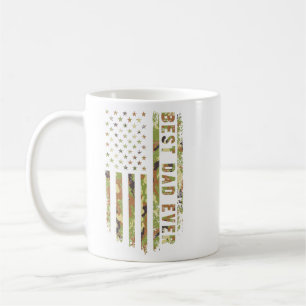 Best Dad Ever US Patriot Camouflage American Flag Coffee Mug