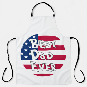 Best Dad Ever USA Flag Apron