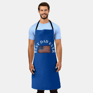 BEST DAD EVER USA FLAG CUSTOMIZE COUNTRY FLAG APRON