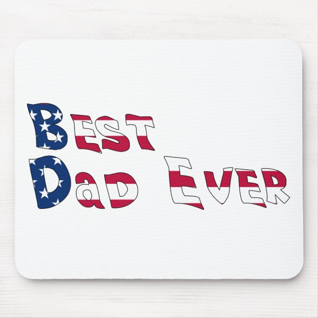Best Dad Ever USA Flag Mouse Mat (Front)