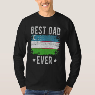 Best Dad Ever Uzbekistan Flag Best Uzbek Dad T-Shirt