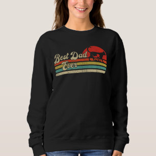 Best Dad Ever Vintage Daddy Cat  Retro Sweatshirt