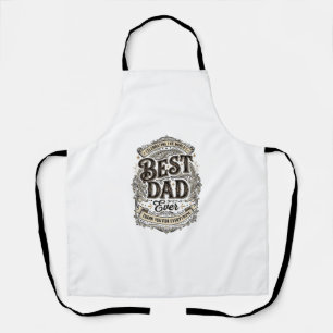 Best Dad Ever Vintage Engraving T-Shirt Design_1 Apron