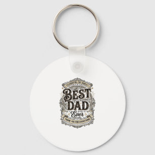 Best Dad Ever Vintage Engraving T-Shirt Design_1 Key Ring