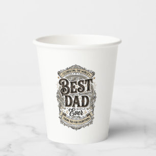 Best Dad Ever Vintage Engraving T-Shirt Design_1 Paper Cups