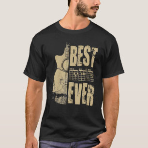 Best Dad Ever Vintage Guitar Retro Guitarist For F T-Shirt