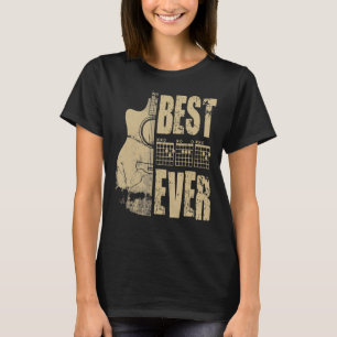 Best Dad Ever Vintage Guitar Retro Guitarist For F T-Shirt