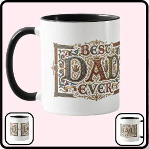 Best Dad Ever Vintage Mediaeval Fantasy Fairytale Mug