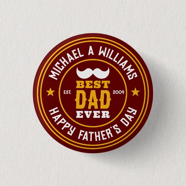 Best Dad Ever Vintage Retro Badge Father's Day (Front)
