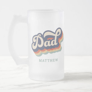 Best Dad Ever Vintage Seventies Script Beer Mug
