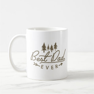 Best Dad Ever Vintage Style Brown Typography Coffee Mug