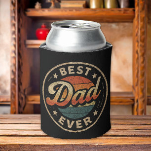 Best Dad Ever – Vintage Typography Father’s Day Can Cooler