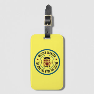 Best Dad Ever Vintage Western Country Father's Day Luggage Tag