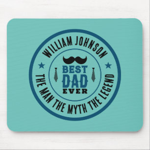 Best Dad Ever Vintage Western Country Father's Day Mouse Mat