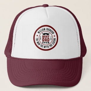 Best Dad Ever Vintage Western Logo Father's Day Trucker Hat
