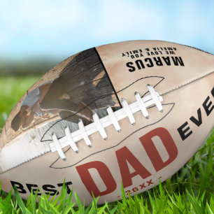 Best Dad Ever Watercolor Father`s Day Photo American Football