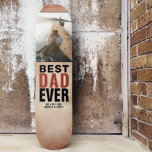 Best Dad Ever Watercolor Father`s Day Photo Skateboard<br><div class="desc">Best Dad Ever Watercolor Father`s Day Photo skateboard. Blush orange watercolor background with the best dad ever text is in trendy typography. Customise the text and add your photo.</div>