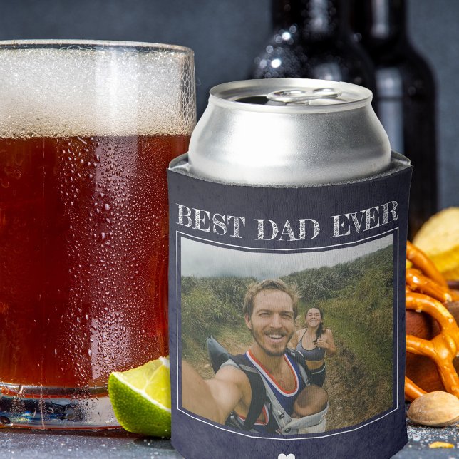 Best dad ever we love you personalised 2 photos can cooler (Creator Uploaded)