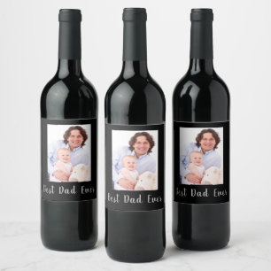 Best Dad Ever Wine Label