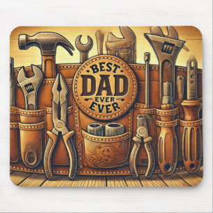 Best Dad Ever With Tools/Belt Mouse Mat