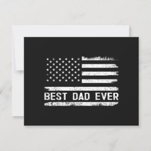 Best Dad Ever with US American Flag Gifts Fathers Invitation